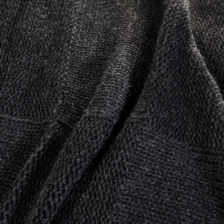 Κουβέρτα Υπέρδιπλη Πλεκτή Black 220x240εκ.
