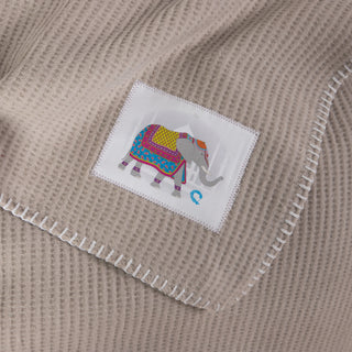 Κουβέρτα Bebe Summer Cotton Grey Στολισμένος Ελέφαντας 110x140 εκ.