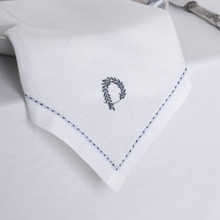 Πετσέτα Φαγητού AERO Hand Stitch White με Τύπωμα 45x45εκ.