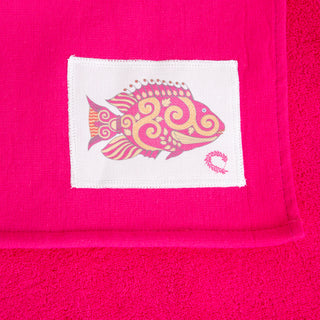 Πετσέτα Κουζίνας Απλικέ Jewels of the Sea 40x55 Fuchsia