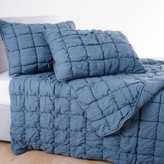 Σετ Πάπλωμα Υ/Δ Cloud Comfort Mε Μαξιλαροθήκες Washed Blue Mirage 228x233