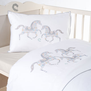 Σετ Σεντόνια Bebe Carousel White - Pumish Stone 120x180