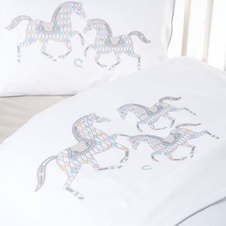 Σετ Σεντόνια Bebe Carousel White - Pumish Stone 120x180