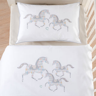 Σετ Σεντόνια Bebe Carousel White - Pumish Stone 120x180