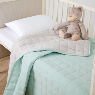 Jeté de lit Bébé "Silicone Fiber" Sea Foam - Beige 100x145