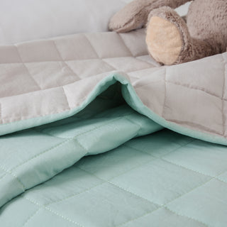 Jeté de lit Bébé "Silicone Fiber" Sea Foam - Beige 100x145