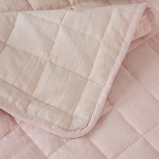 Couvre-lit bébé "Silicone Fiber" Rose Poudré - Sable 100x145