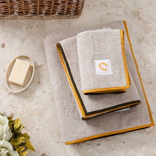 Σετ Πετσέτες Hotel Line Pumice Stone - Gold & Olive 3 TMX