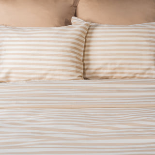 Σετ Σεντόνια King Stripe Sand 270x280