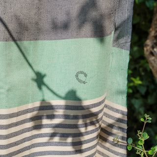 Πετσέτα Πλαζ Pestemal Stripes Green 100x180
