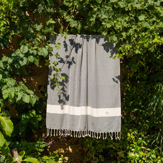 Πετσέτα Πλαζ Pestemal Rhombus Anthracite 100x180
