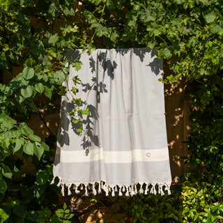 Πετσέτα Πλαζ Pestemal Rhombus Silver 100x180