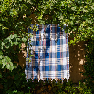 Πετσέτα Πλαζ Pestemal Eco Καρό Blue 100x180