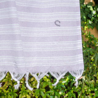 Πετσέτα Πλαζ Pestemal Eco Stripes Lila 100x180
