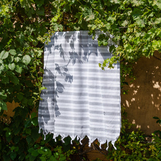 Πετσέτα Πλαζ Pestemal Eco Stripes Grey 100x180
