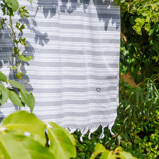 Πετσέτα Πλαζ Pestemal Eco Stripes Grey 100x180