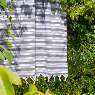 Πετσέτα Πλαζ Pestemal Eco Stripes Anthracite 100x180