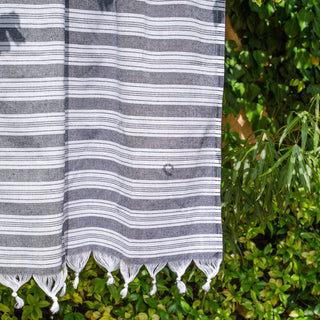 Πετσέτα Πλαζ Pestemal Eco Stripes Anthracite 100x180