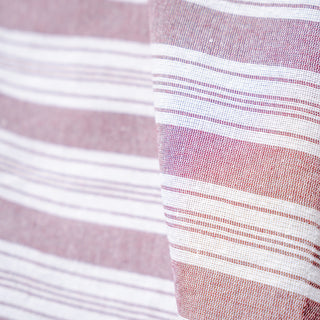 Πετσέτα Πλαζ Pestemal Eco Stripes Bordaux 100x180