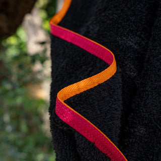 Πετσέτα Θαλάσσης Marinessa Καραβάκια Black Orange-Fuchsia 80x180