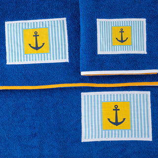Σετ Πετσέτες Marinessa Blue | White - Yellow 3 TMX