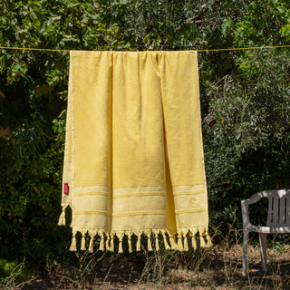 Πετσέτα Θαλάσσης 100% Βαμβακερή Yellow 90x180