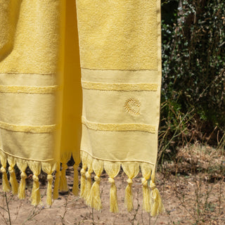 Πετσέτα Θαλάσσης 100% Βαμβακερή Yellow 90x180