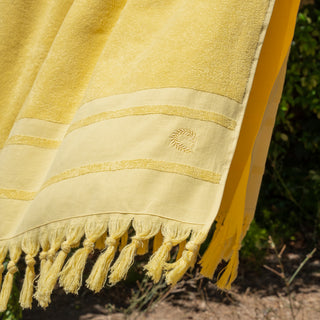 Πετσέτα Θαλάσσης 100% Βαμβακερή Yellow 90x180