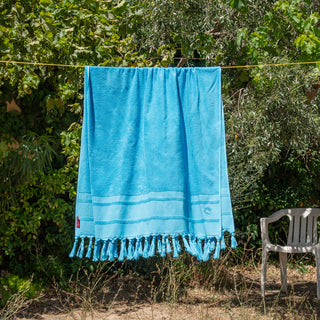 Πετσέτα Θαλάσσης 100% Βαμβακερή Turquoise 90x180