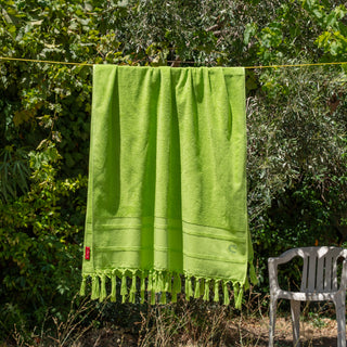 Πετσέτα Θαλάσσης 100% Βαμβακερή Green 90x180