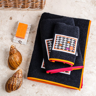 Σετ Πετσέτες Marinessa Black | Fuchsia - Orange 3 TMX