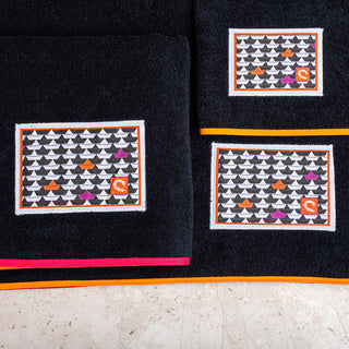 Σετ Πετσέτες Marinessa Black | Fuchsia - Orange 3 TMX
