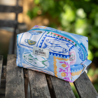 Handmade Τσαντάκι Mini Zipper Box Mediterranian Card Postal