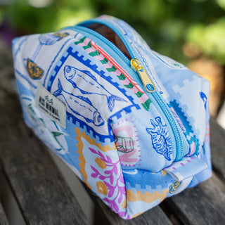 Handmade Τσαντάκι Mini Zipper Box Mediterranian Card Postal