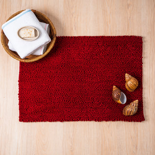 Πατάκι Μπάνιου Chenille Red Wine 60x90
