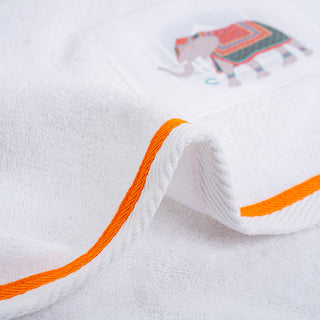 Σετ Πετσέτες Στολισμένος Ελέφαντας White-Orange 3 TMX