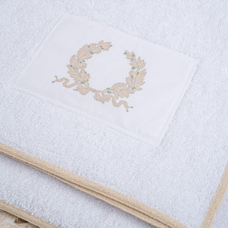Σετ Πετσέτες Marinessa Απλικέ White | Beige 3 TMX