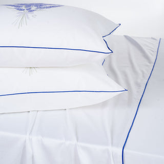 Σετ Σεντόνια Υπέρδιπλα Λεβάντα 300TC White - Mint 240x270