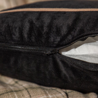 Διακοσμητική Μαξιλαροθήκη 45x45 Velur Hotel Line Black