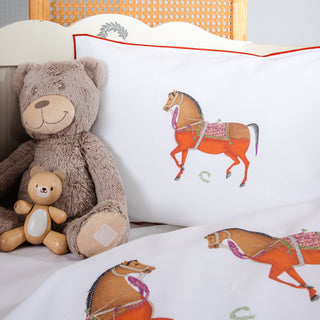 Σετ Σεντόνια Bebe Iranian Horse Λευκό 120x170 Solitaire