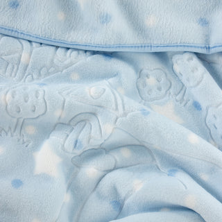 Κουβέρτα Bebe Soft Vison 100x120cm Train Light Blue