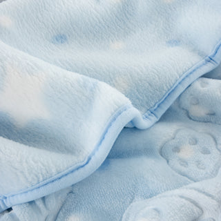 Κουβέρτα Bebe Soft Vison 100x120cm Train Light Blue