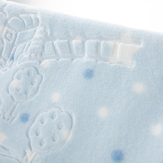 Κουβέρτα Bebe Soft Vison 100x120cm Train Light Blue