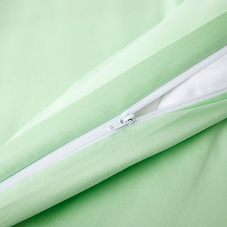 Σετ Παπλωματοθήκη Υπέρδιπλη Hotel Line Satin 240x220 Mint - White