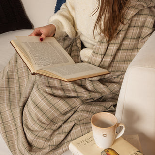 Κουβέρτα Καναπέ Καρρω Beige με Φεστόνι 150x170εκ.