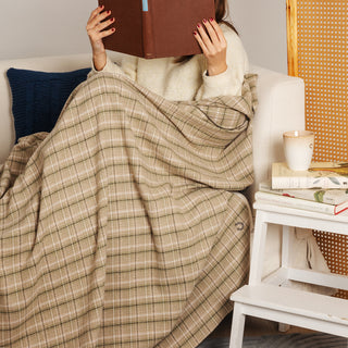 Κουβέρτα Καναπέ Καρρω Beige με Φεστόνι 150x170εκ.