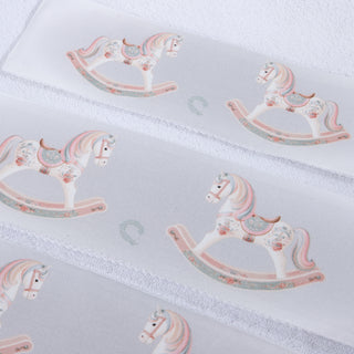 Pink Carousel Pumice Stone Children's Towel Set 3pcs