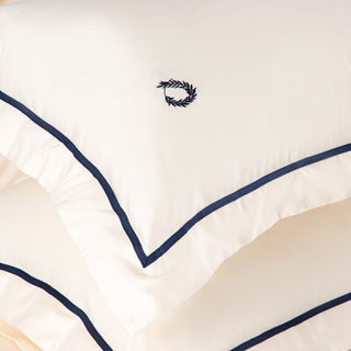 Sheet set Super double Hotel Line Oxford White-Navy 4 pcs. 240x270cm.