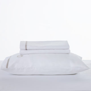 Σεντόνια Bebe Hotel Line White-Grey Σετ 3τμχ 120x170εκ.