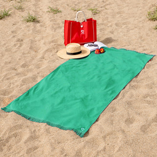 Serviette de plage Pestemal Kimolos Vert 90x180cm.